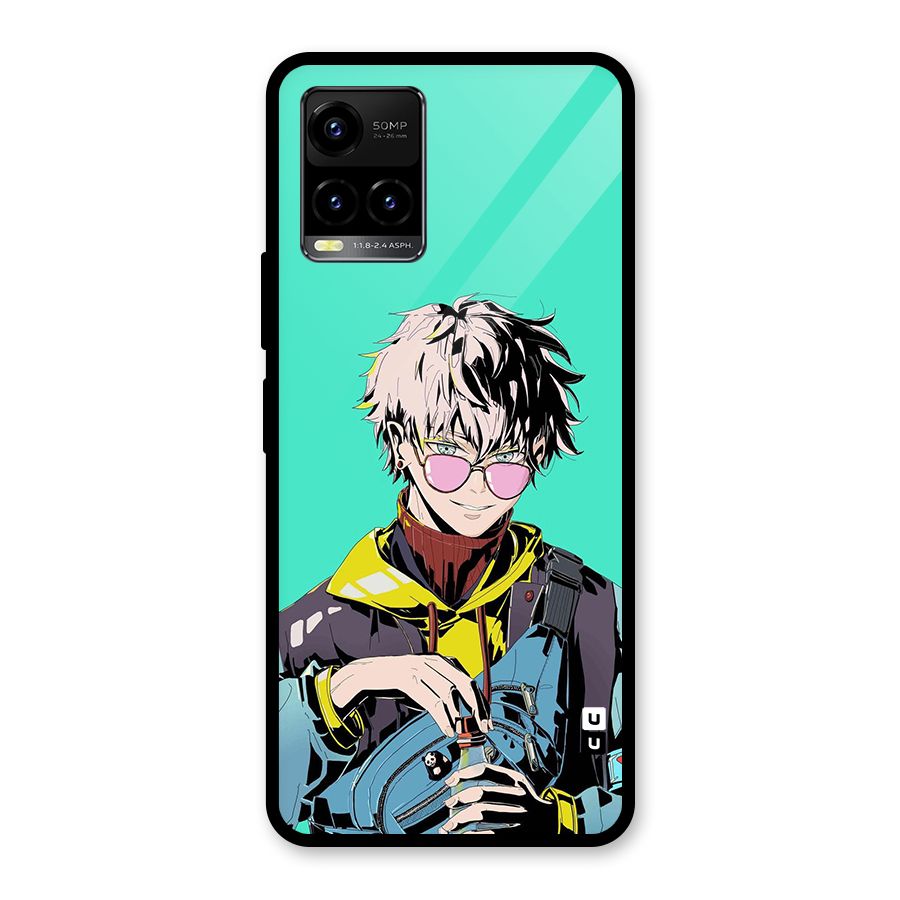 Cool Gojo Glass Back Case for Vivo Y21T