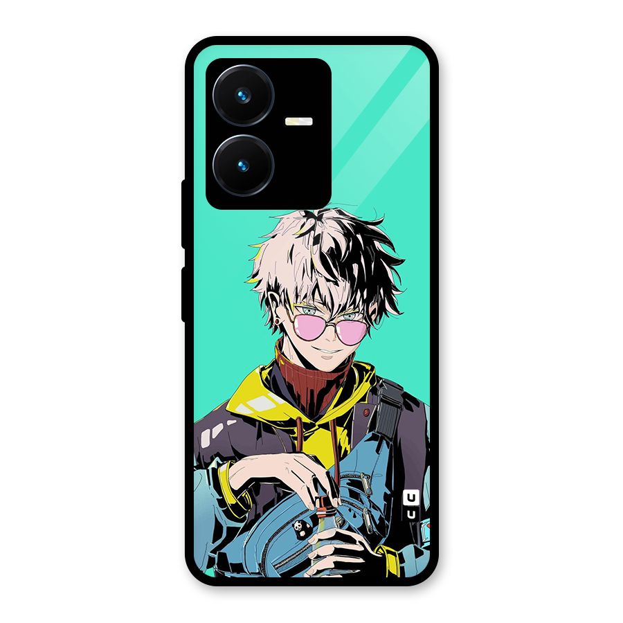 Cool Gojo Glass Back Case for Vivo Y22
