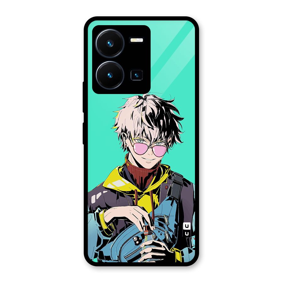Cool Gojo Glass Back Case for Vivo Y35