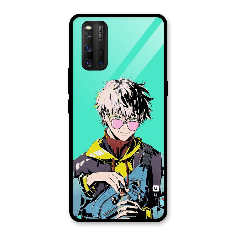 Cool Gojo Glass Back Case for Vivo iQOO 3