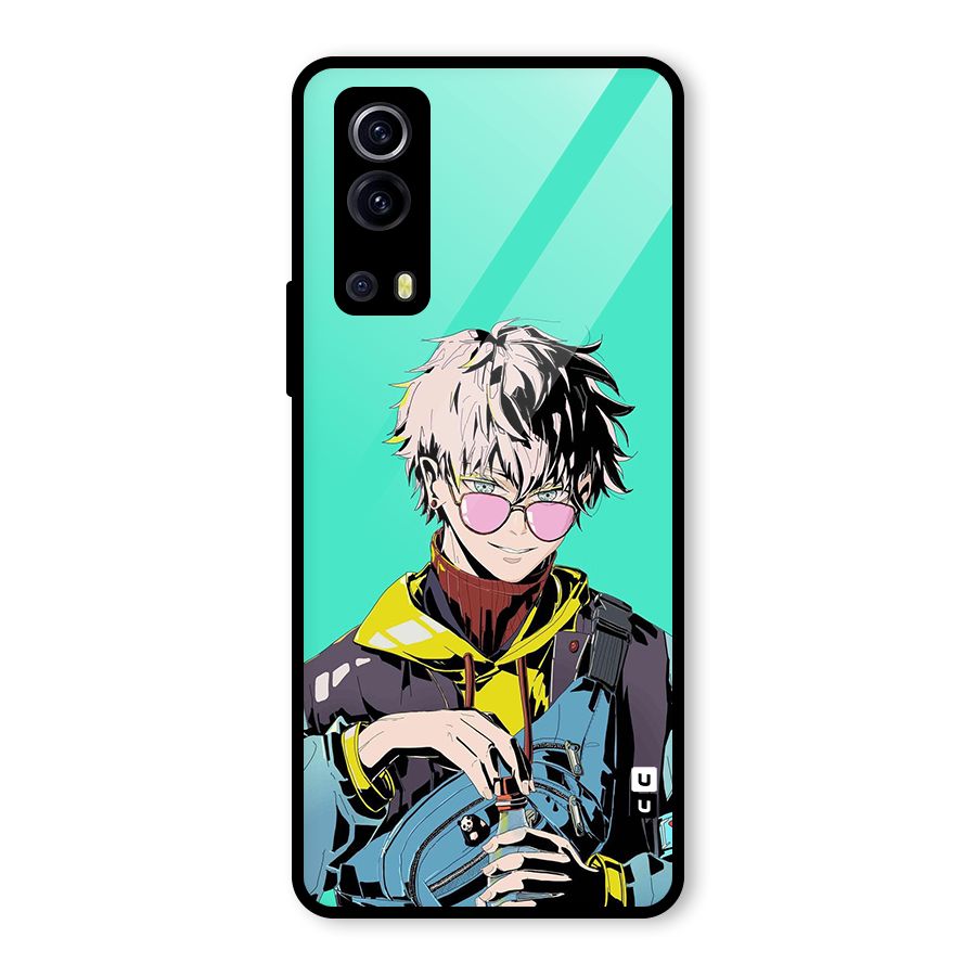 Cool Gojo Glass Back Case for Vivo iQOO Z3