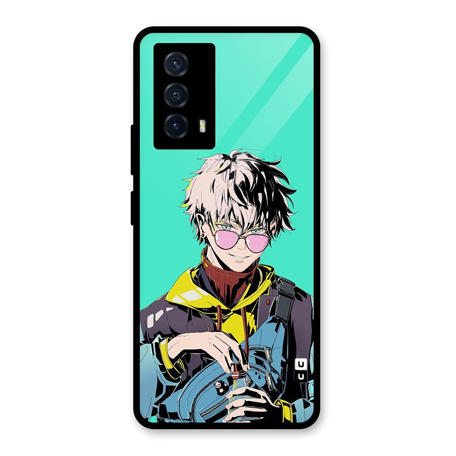 Cool Gojo Glass Back Case for Vivo iQOO Z5
