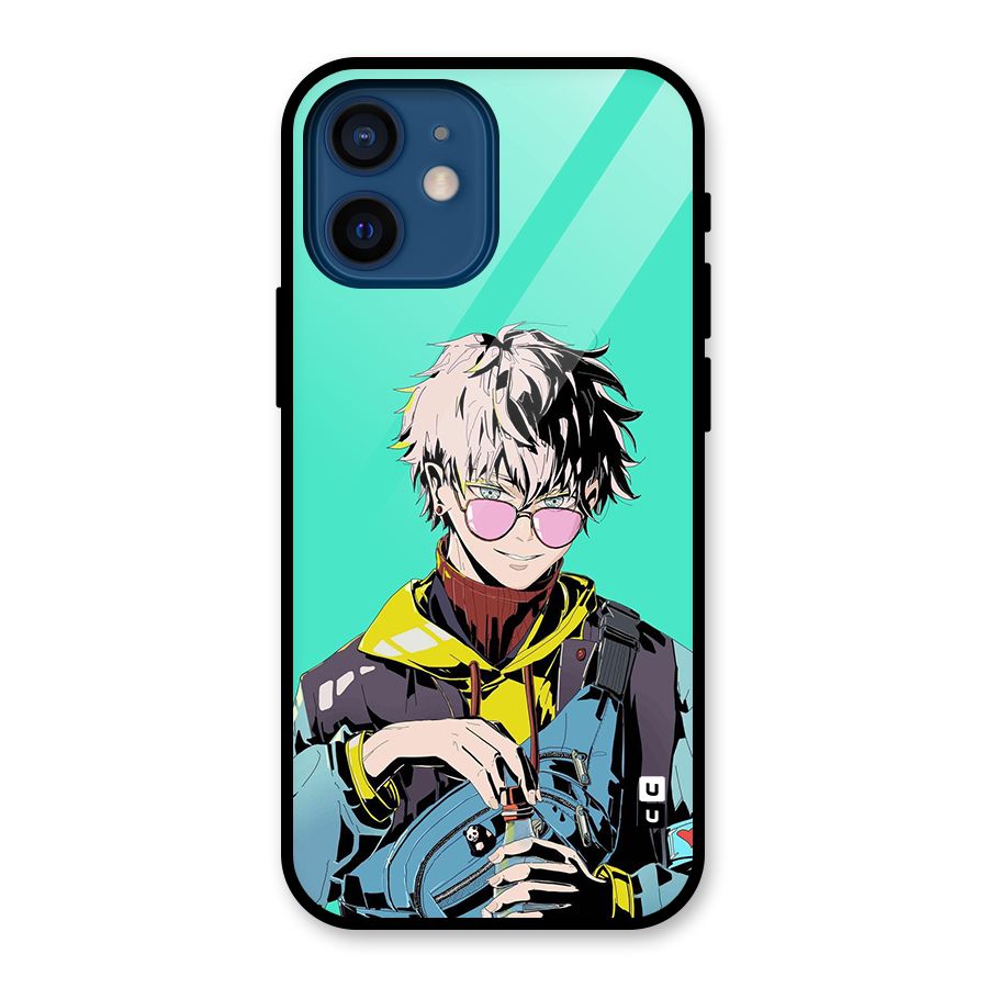 Cool Gojo Glass Back Case for iPhone 12 Mini