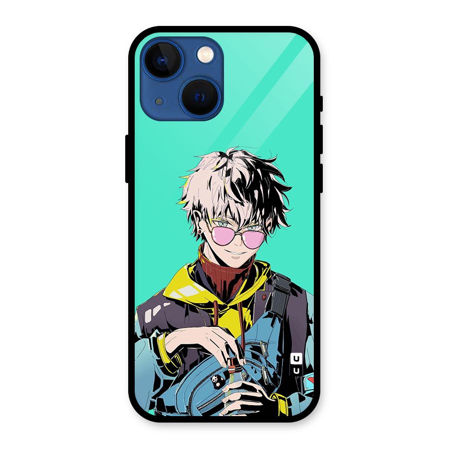 Cool Gojo Glass Back Case for iPhone 13 Mini
