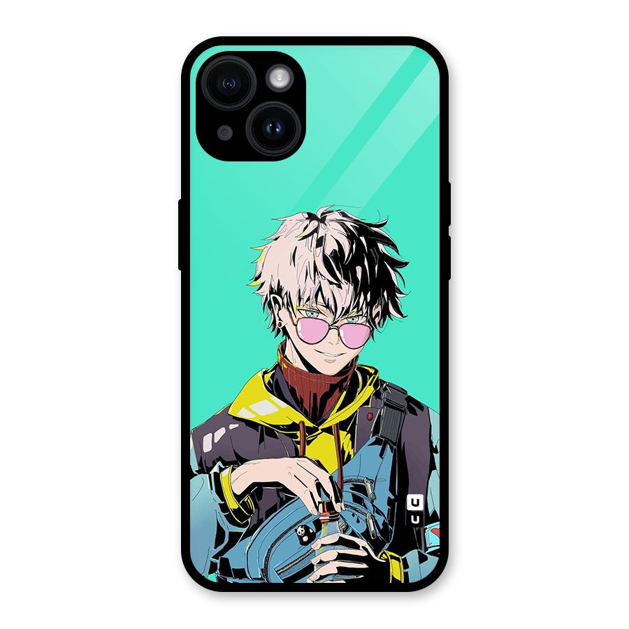 Cool Gojo Glass Back Case for iPhone 14