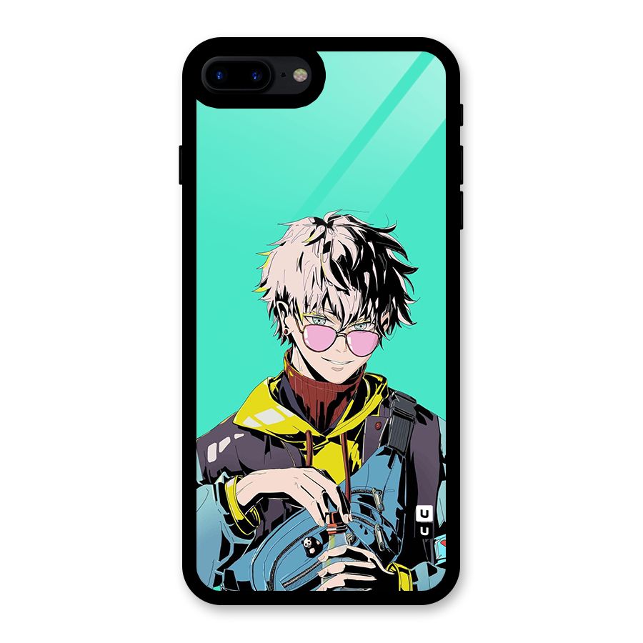 Cool Gojo Glass Back Case for iPhone 8 Plus