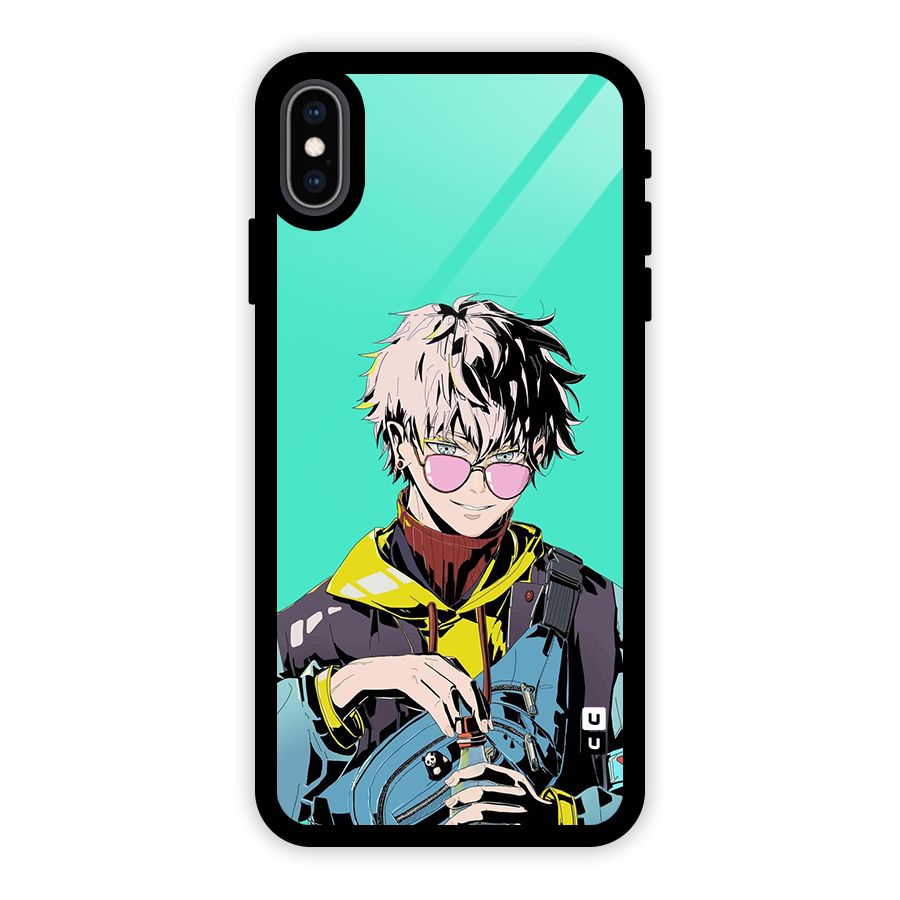 Cool Gojo Glass Back Case for iPhone XS Max