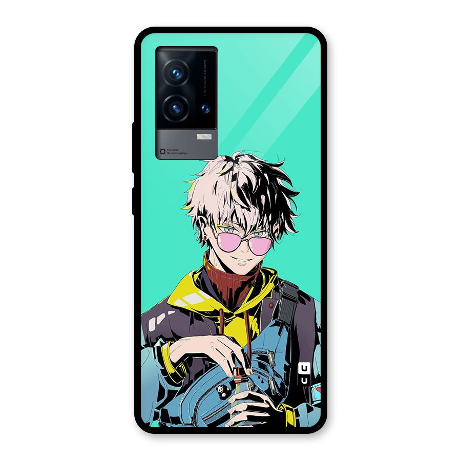 Cool Gojo Glass Back Case for iQOO 9 5G