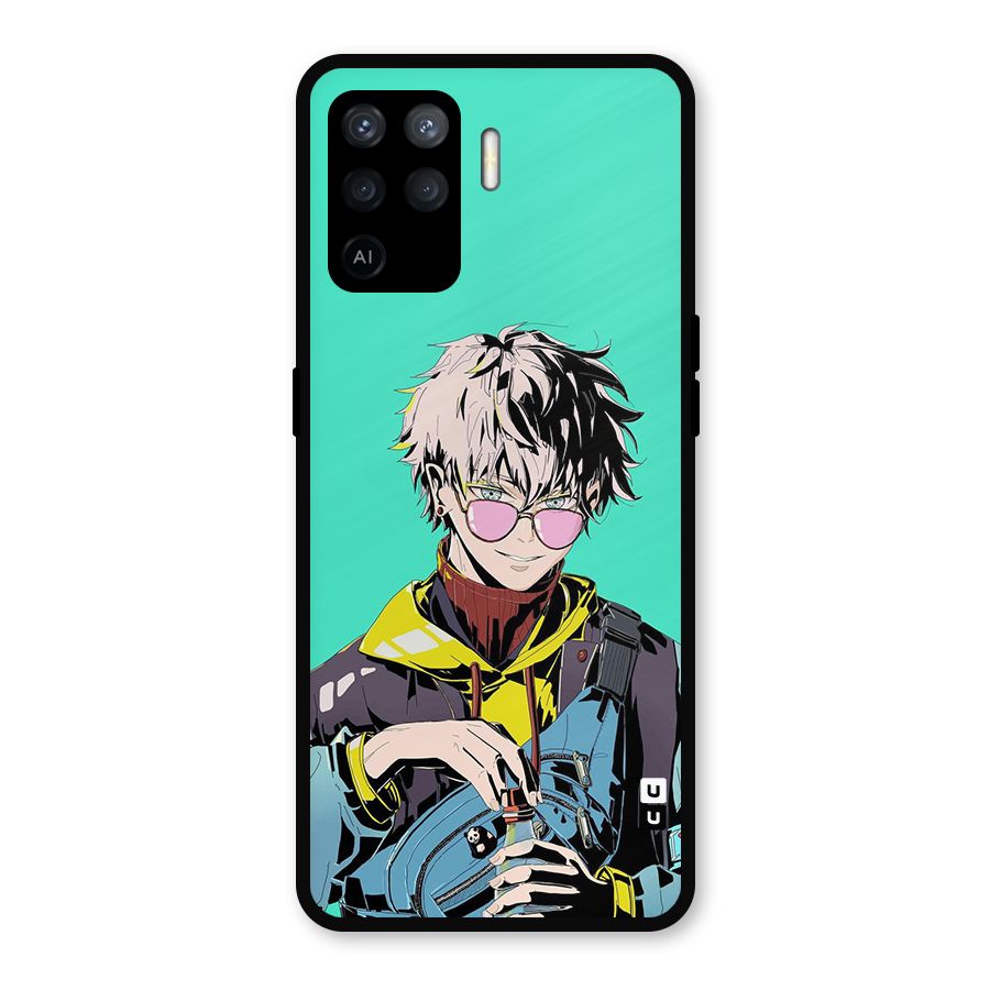 Cool Gojo Metal Back Case for Oppo F19 Pro