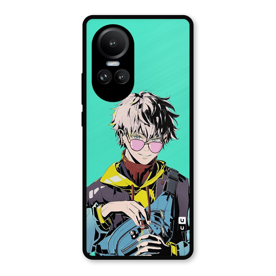 Cool Gojo Metal Back Case for Oppo Reno10