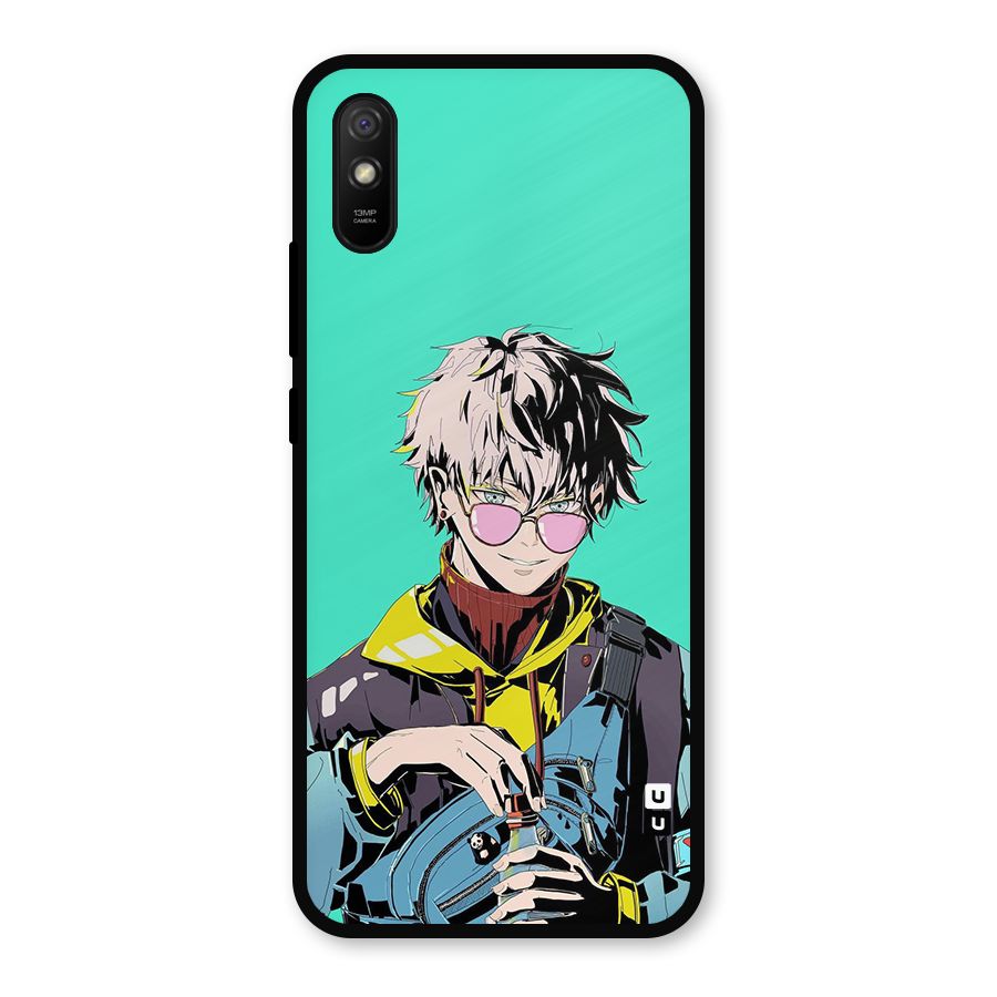 Cool Gojo Metal Back Case for Redmi 9i