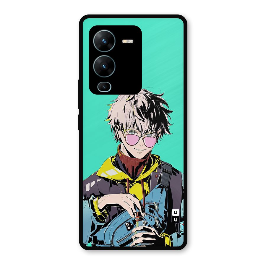 Cool Gojo Metal Back Case for Vivo V25 Pro