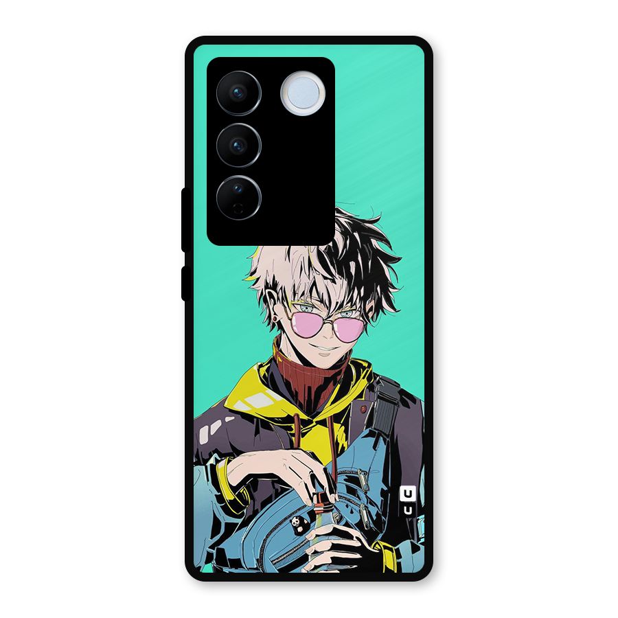 Cool Gojo Metal Back Case for Vivo V27