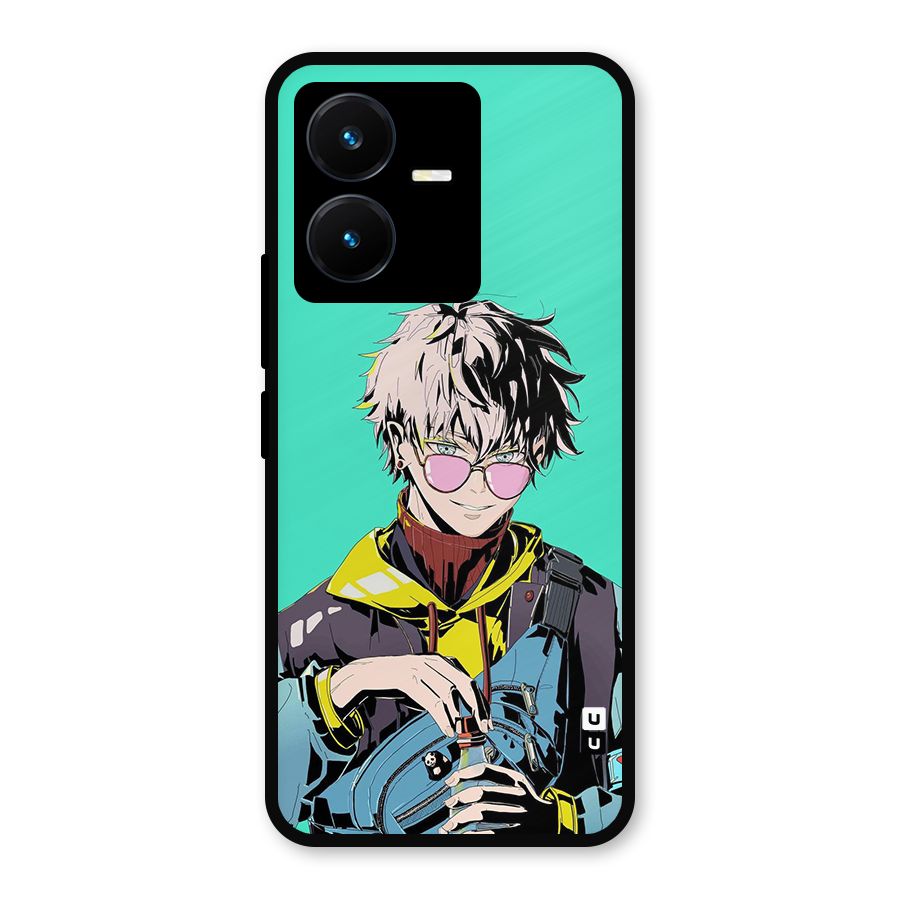 Cool Gojo Metal Back Case for Vivo Y22