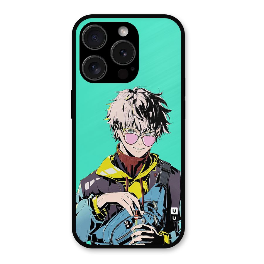Cool Gojo Metal Back Case for iPhone 15 Pro