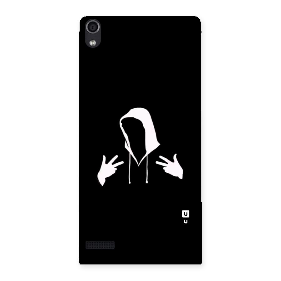 Cool Hoodie Silhouette Back Case for Ascend P6