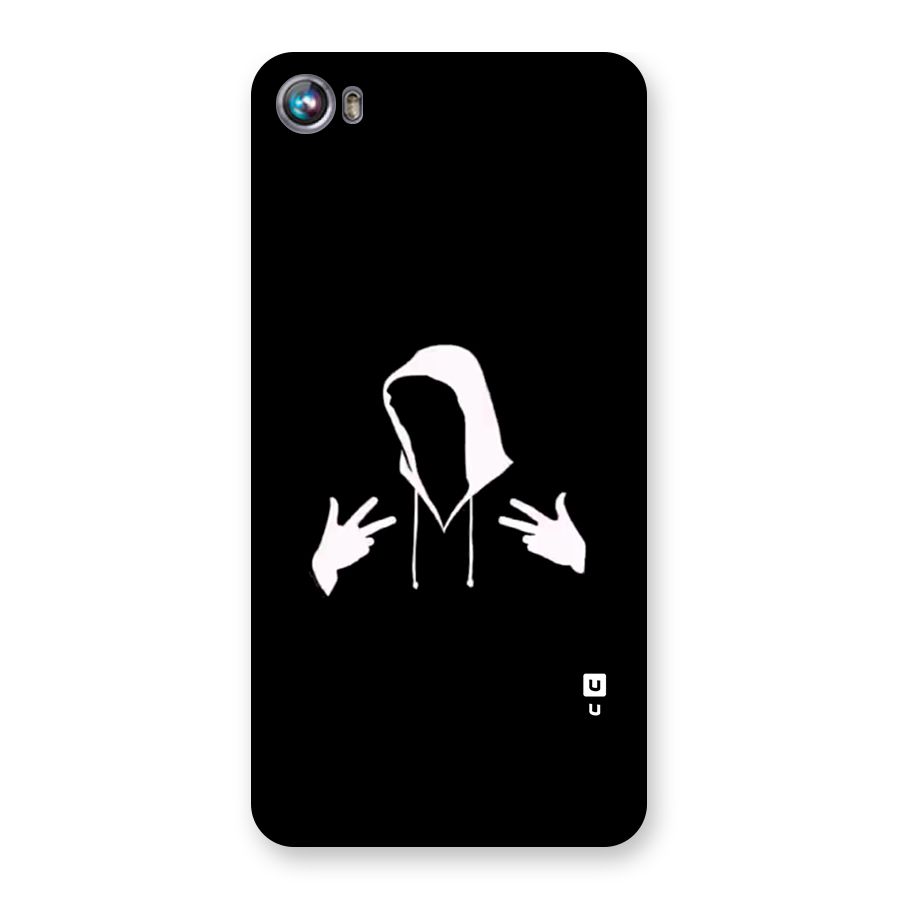 Cool Hoodie Silhouette Back Case for Canvas Fire 4 (A107)