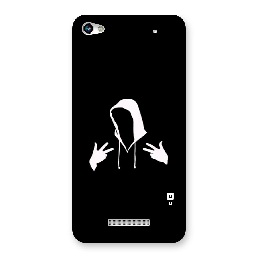 Cool Hoodie Silhouette Back Case for Canvas Hue 2 A316