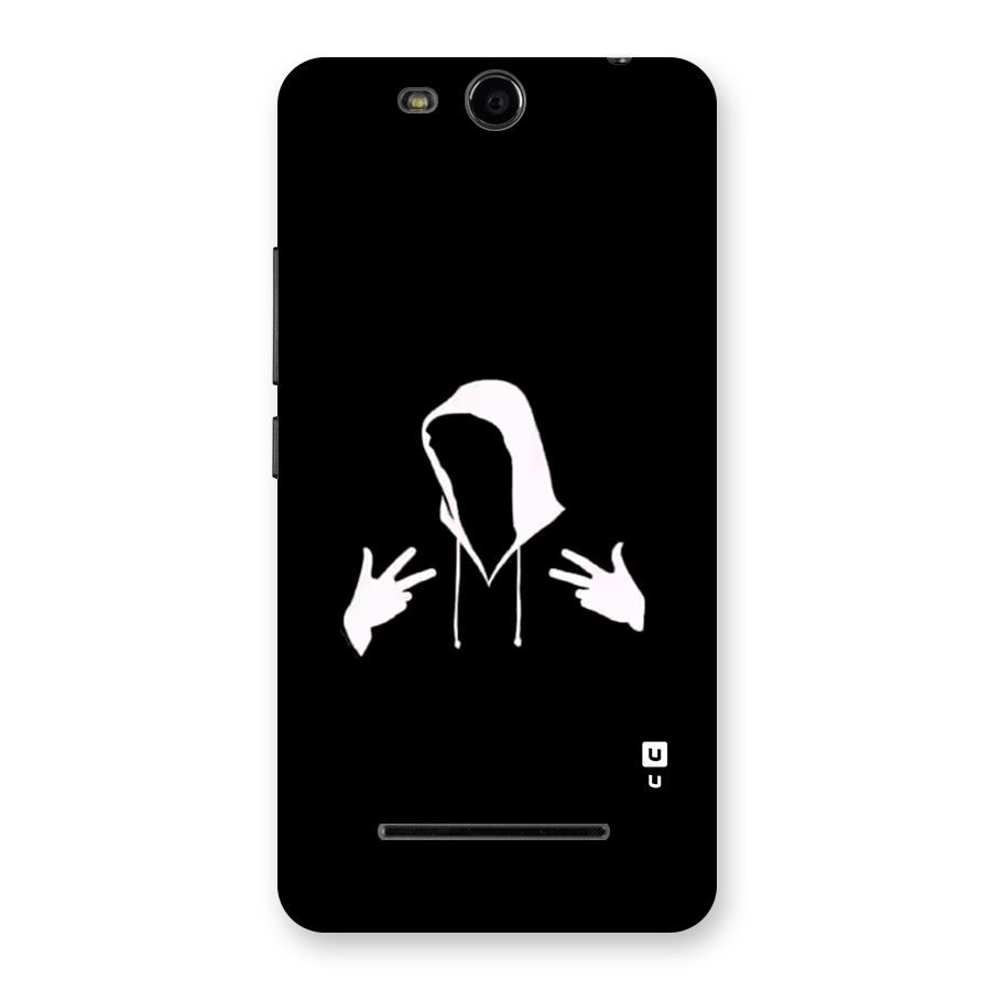 Cool Hoodie Silhouette Back Case for Canvas Juice 3 Q392