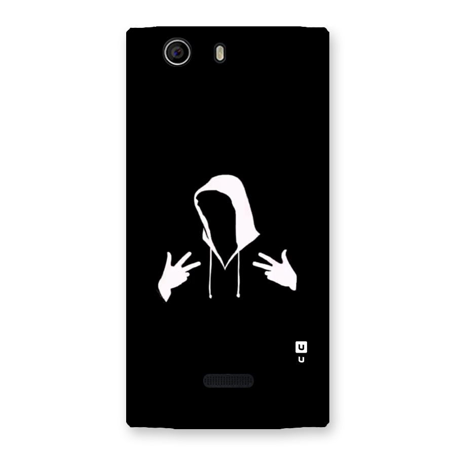 Cool Hoodie Silhouette Back Case for Canvas Nitro 2 E311