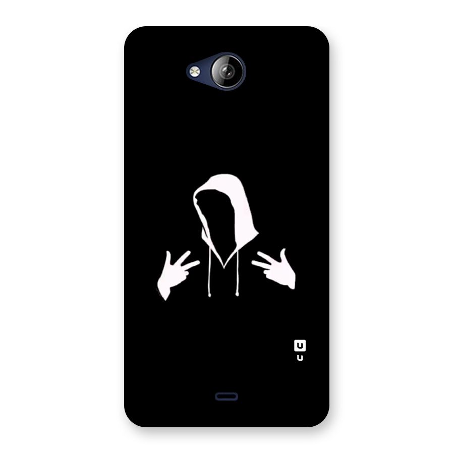 Cool Hoodie Silhouette Back Case for Canvas Play Q355