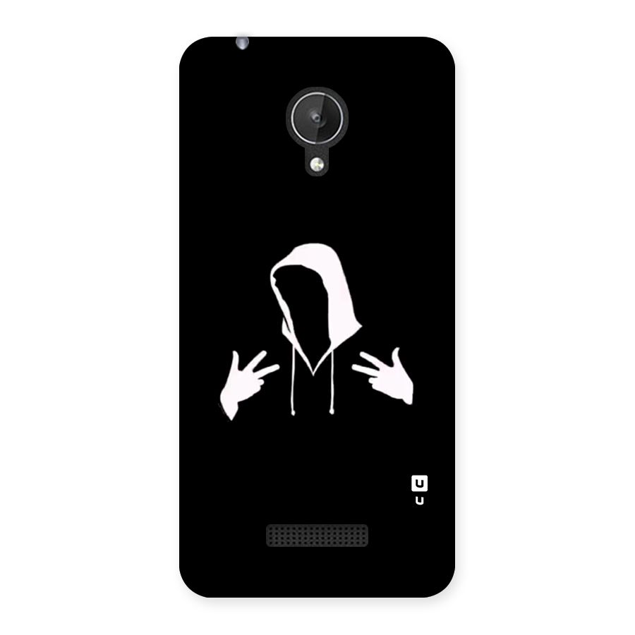 Cool Hoodie Silhouette Back Case for Canvas Spark Q380