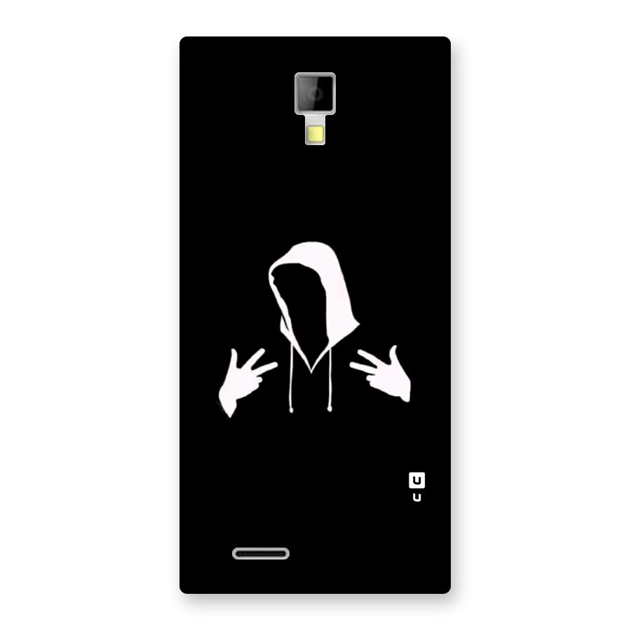 Cool Hoodie Silhouette Back Case for Canvas Xpress A99