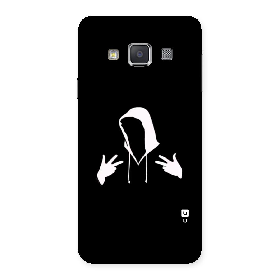 Cool Hoodie Silhouette Back Case for Galaxy A3