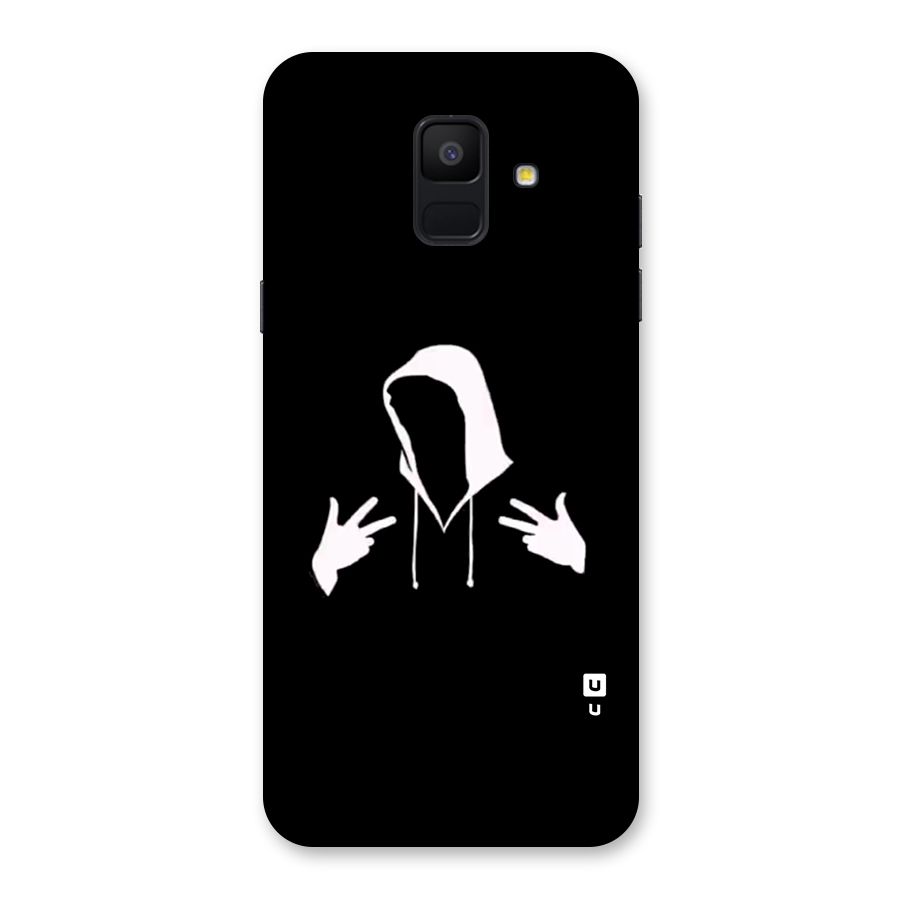 Cool Hoodie Silhouette Back Case for Galaxy A6 (2018)
