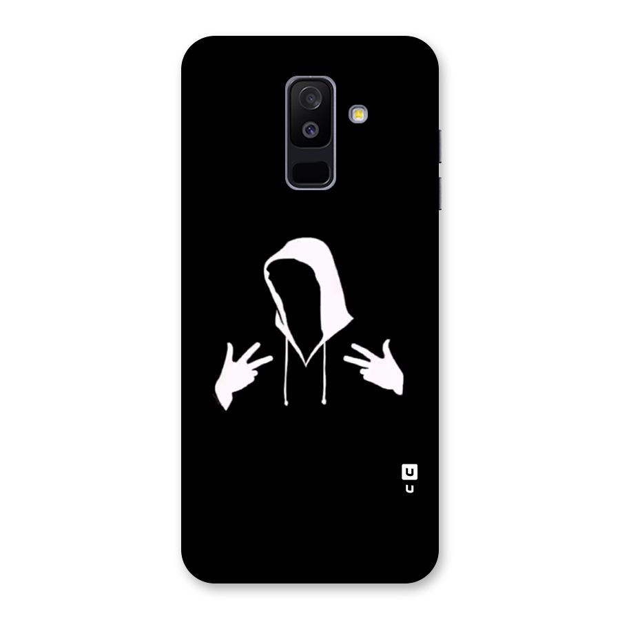 Cool Hoodie Silhouette Back Case for Galaxy A6 Plus