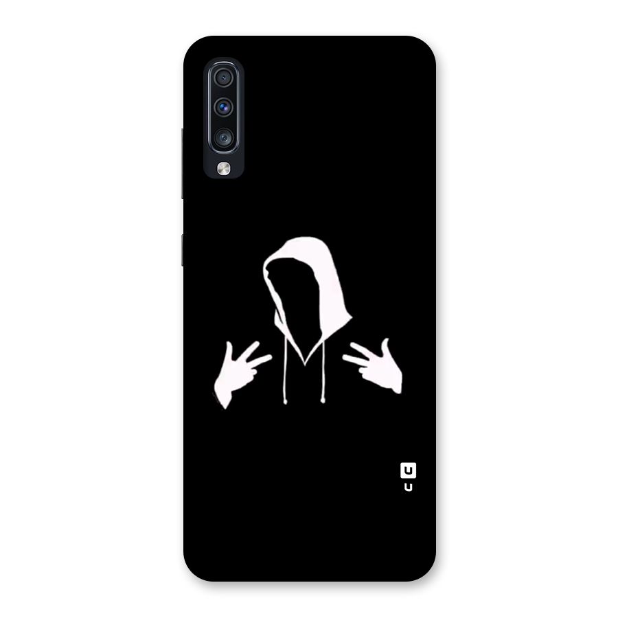 Cool Hoodie Silhouette Back Case for Galaxy A70