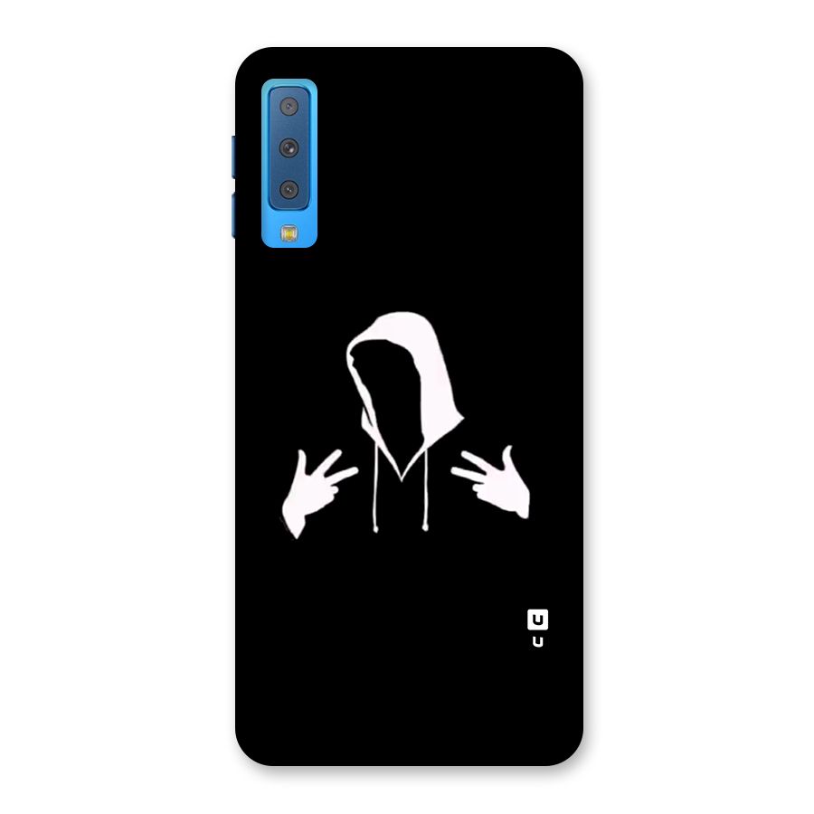 Cool Hoodie Silhouette Back Case for Galaxy A7 (2018)