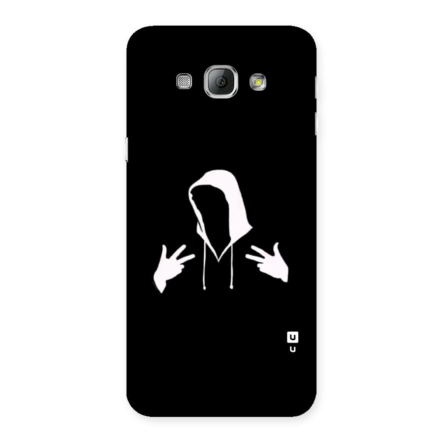 Cool Hoodie Silhouette Back Case for Galaxy A8