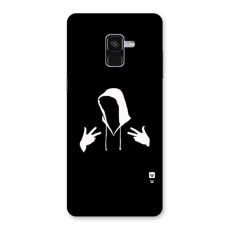 Cool Hoodie Silhouette Back Case for Galaxy A8 Plus
