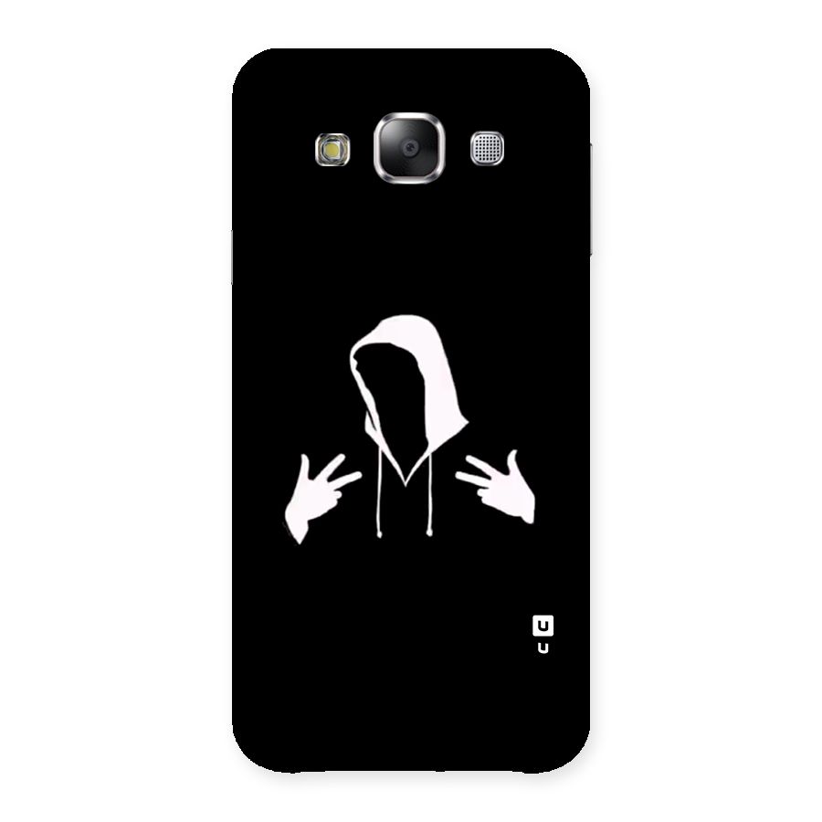 Cool Hoodie Silhouette Back Case for Galaxy E5