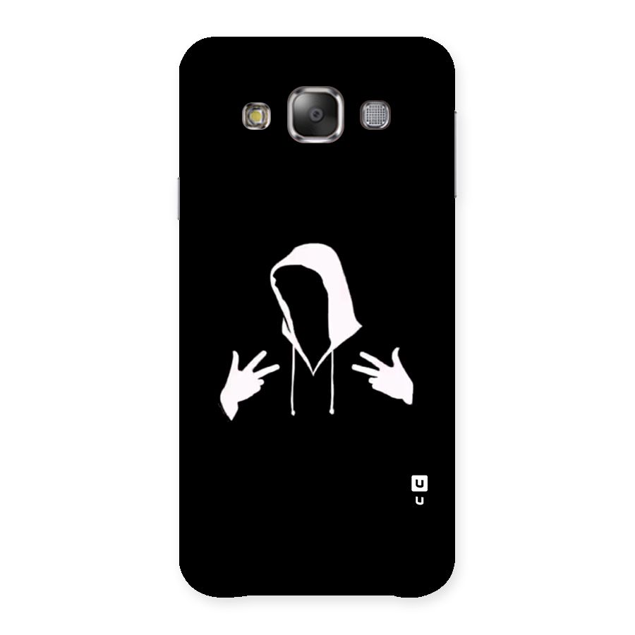 Cool Hoodie Silhouette Back Case for Galaxy E7