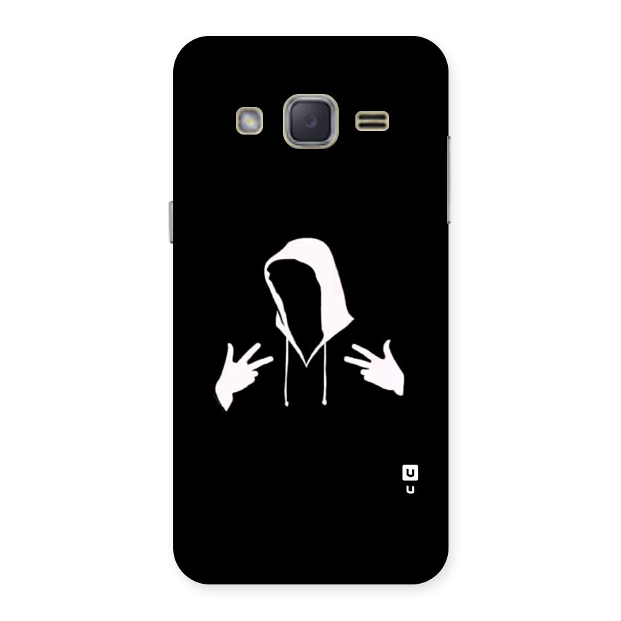 Cool Hoodie Silhouette Back Case for Galaxy J2