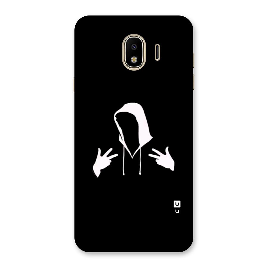 Cool Hoodie Silhouette Back Case for Galaxy J4
