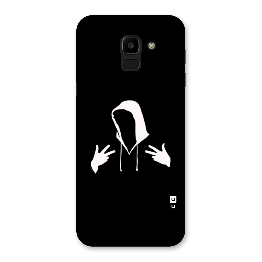 Cool Hoodie Silhouette Back Case for Galaxy J6