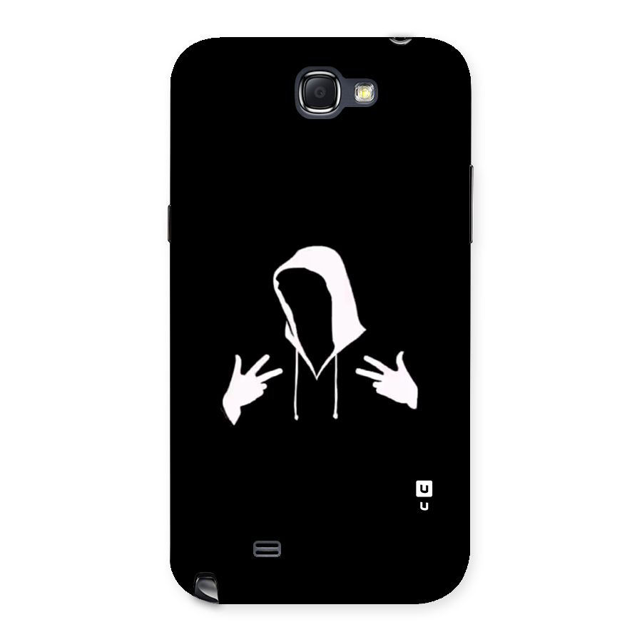 Cool Hoodie Silhouette Back Case for Galaxy Note 2