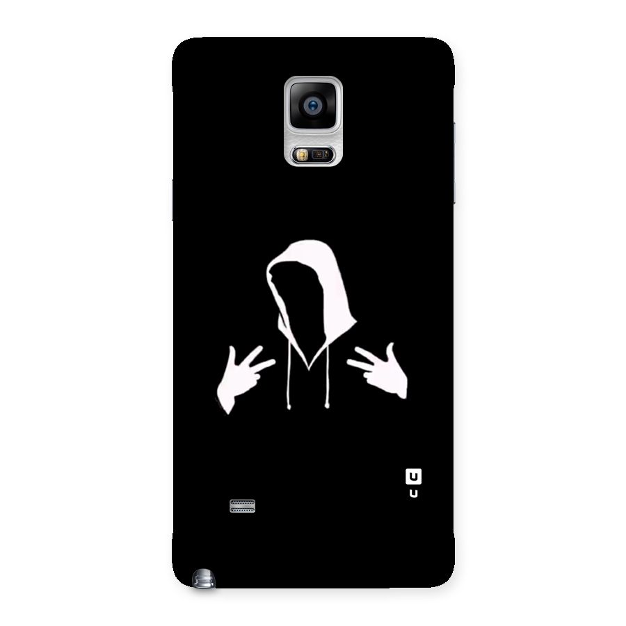 Cool Hoodie Silhouette Back Case for Galaxy Note 4