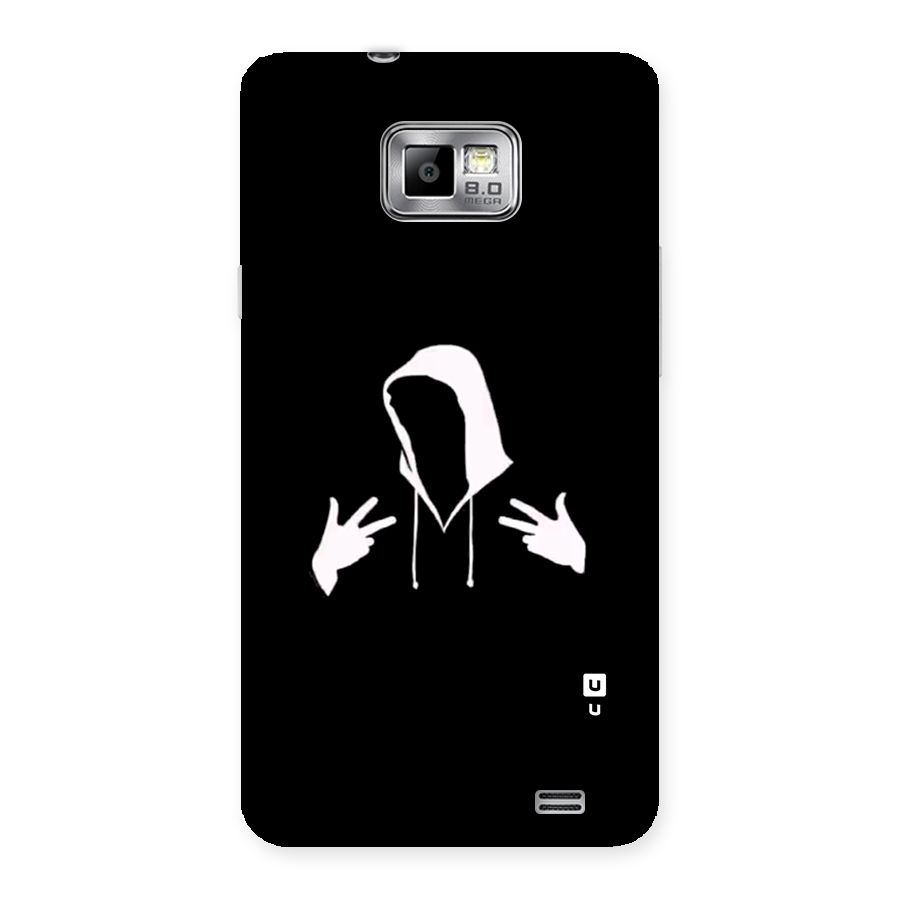 Cool Hoodie Silhouette Back Case for Galaxy S2