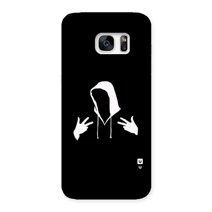 Cool Hoodie Silhouette Back Case for Galaxy S7 Edge