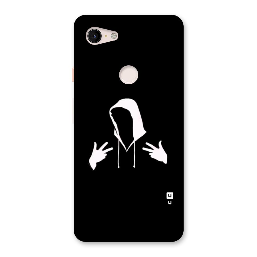 Cool Hoodie Silhouette Back Case for Google Pixel 3 XL