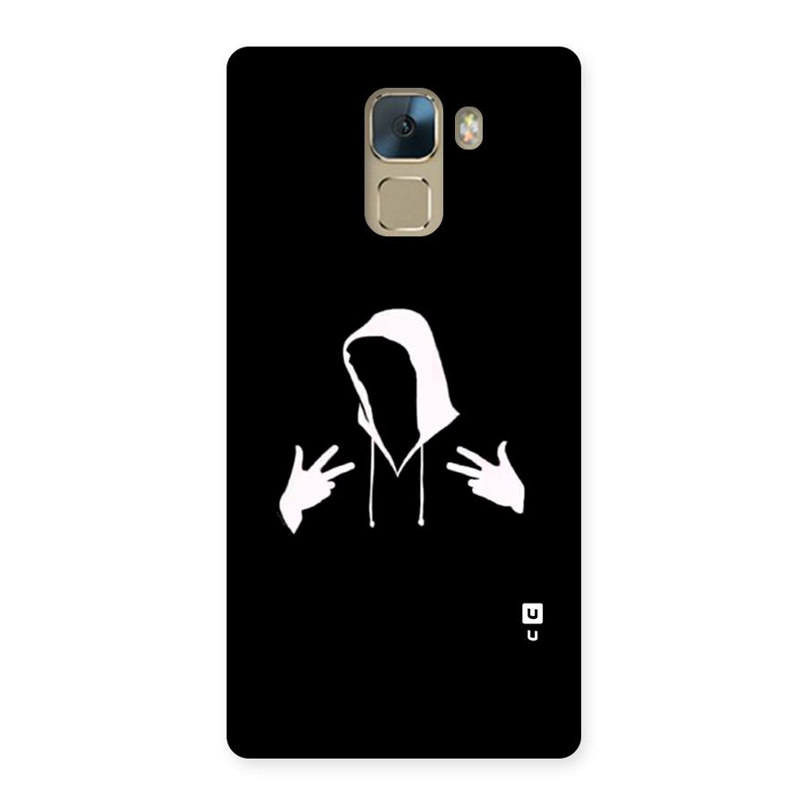Cool Hoodie Silhouette Back Case for Honor 7