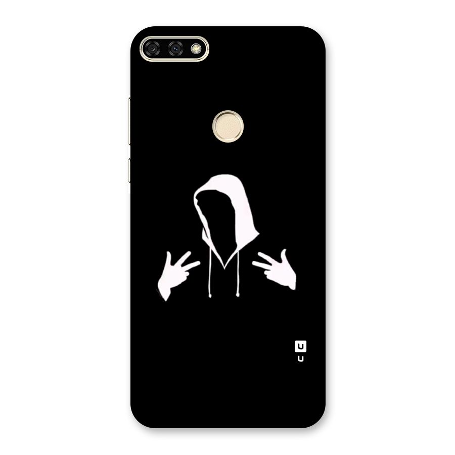 Cool Hoodie Silhouette Back Case for Honor 7A