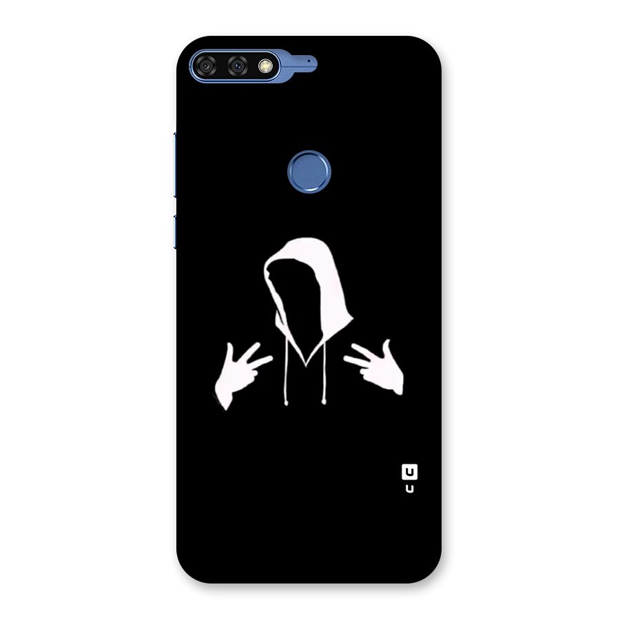 Cool Hoodie Silhouette Back Case for Honor 7C