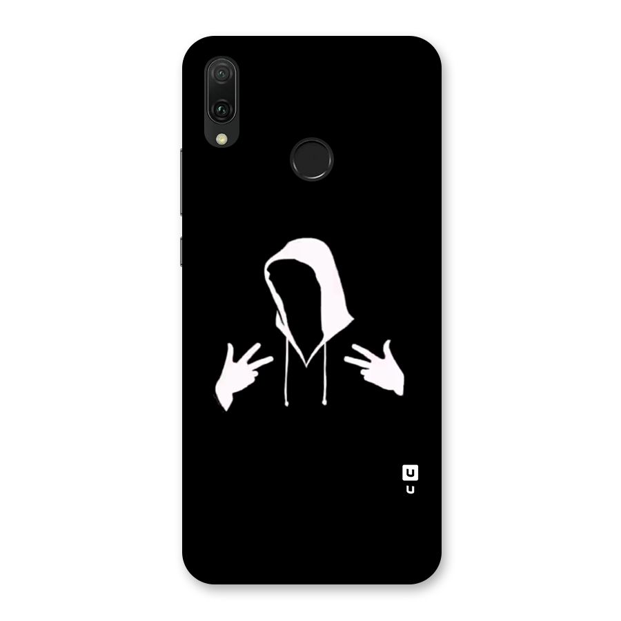 Cool Hoodie Silhouette Back Case for Huawei Y9 (2019)