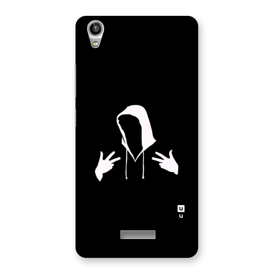 Cool Hoodie Silhouette Back Case for Lava Pixel V1