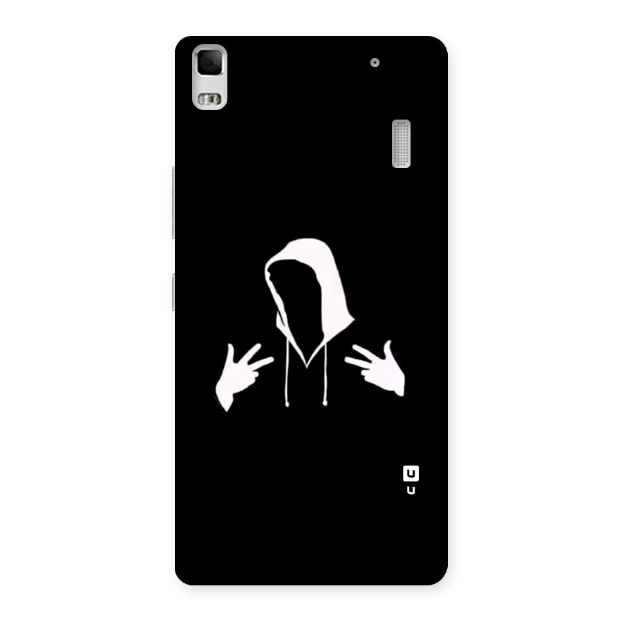 Cool Hoodie Silhouette Back Case for Lenovo A7000